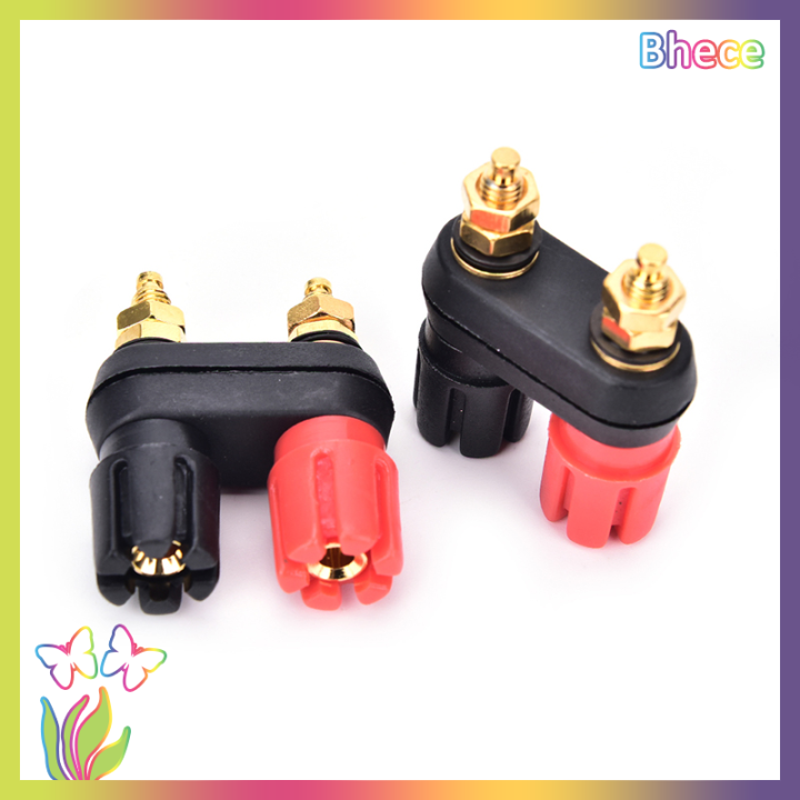 Bhece 2pc banana plug binding post terminal connector socket dual female banana plug Lazada PH