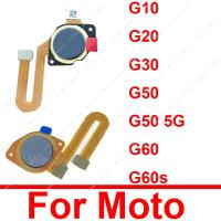 ลายนิ้วมือเซนเซอร์สายดิ้นสําหรับ Motorola Moto G10 G20 G30 G50 G60 G60S G50 5G ปุ่มโฮม Touch ID Ribbon อะไหล่ทดแทน