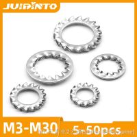 【hot】◄ JUIDINTO 5-50pcs External Teeth Lock Washers M3-M30 Serrated Washer