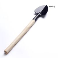 Livecity 3Pcs Mini Spade Shovel Harrow Wooden Handle Loosening Soil Tools for Pot Plants