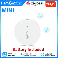 Tuya สมาร์ท Zigbee อุณหภูมิและเซ็นเซอร์ความชื้นเครื่องวัดอุณหภูมิในร่มตรวจสอบสำหรับบ้านทำงานร่วมกับ Alexa Home ผู้ช่วย