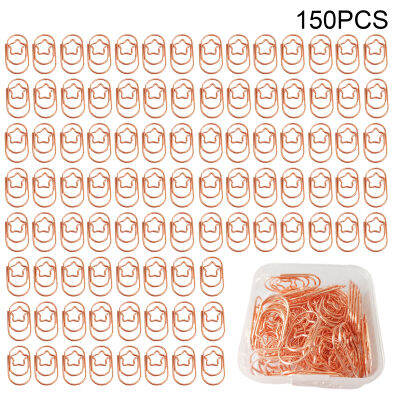 150 pcs Anti Skidding สำหรับการเรียงลำดับ 20 12mm School Bookmark Note Mini Metal Home Office Bill Picture Steel Wire Star Document Organizing Paper Clip