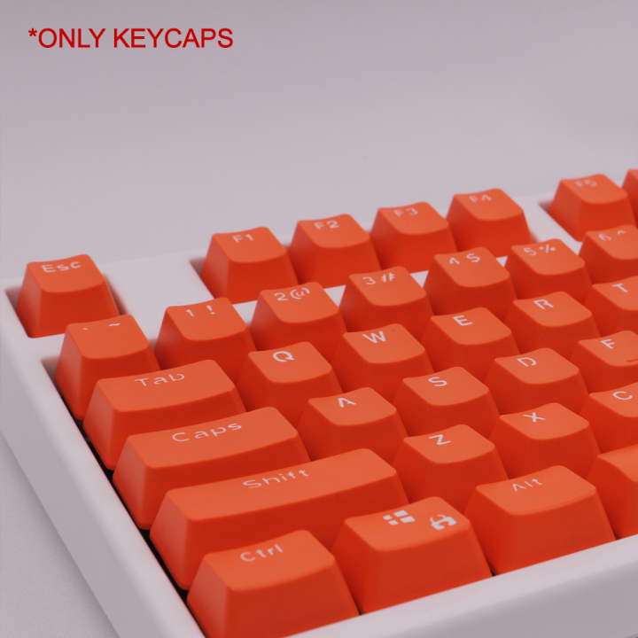 Mechanical Keyboard Keycaps Orange OEM Profile Height 104 Keys for 60 ...