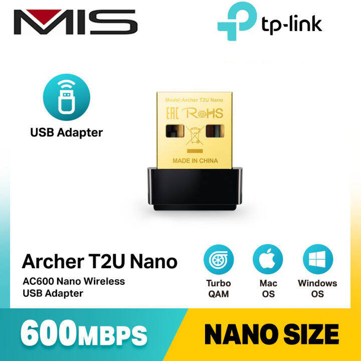 TP-Link Archer T2U Nano AC600 Wireless Dual Band USB 2.0 Nano Adapter ...