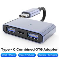 ข้อมูลแล็ปท็อป Penyegerakan U Pembaca Cakera Splitter PD Cepat Mengecas USB 3.0 Penukar Jenis-C อะแดปเตอร์ OTG