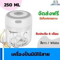 เครื่องปั่นมินิไร้สาย เครื่องบดไร้สาย แบบพกพากระทัดรัดสามารถชาร์จระบบ USB ได้ คุณภาพดี ขนาด 250 ML สีขาว จัดส่งฟรี มีรับประกันสินค้า Home