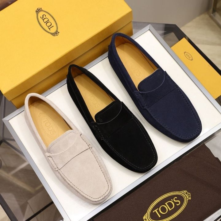 คุณภาพสูง-tods-รองเท้าหนังรองเท้าบุรุษแฟชั่นลำลองสำหรับผู้ชาย-รองเท้าขับรถทำมือรองเท้ามีปุ่มรองเท้าหนังธุรกิจแบบทางการรองเท้าสลิปออนคลาสสิก