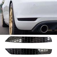 1Pair Rear Bumper Honeycomb Reflector Cover Trim Styling Golf 6 Rear Bar Tail Fog Light Strips Sticker Glossy Accessories