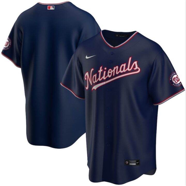 NEW Most popular Custom MLB Washington Nationals All Star White Red