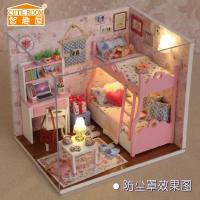 ห้องน่ารักกระท่อม DIY ในอารมณ์สำหรับความรักรูปแบบการประกอบคู่มือสำหรับคนรักและเด็กผู้หญิงของขวัญวันเกิดสร้างสรรค์