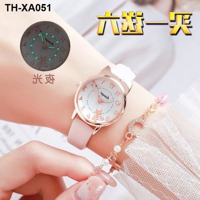 childrens girl little princess pink luminous cute student digital quartz electronic watch cartoon Korean version