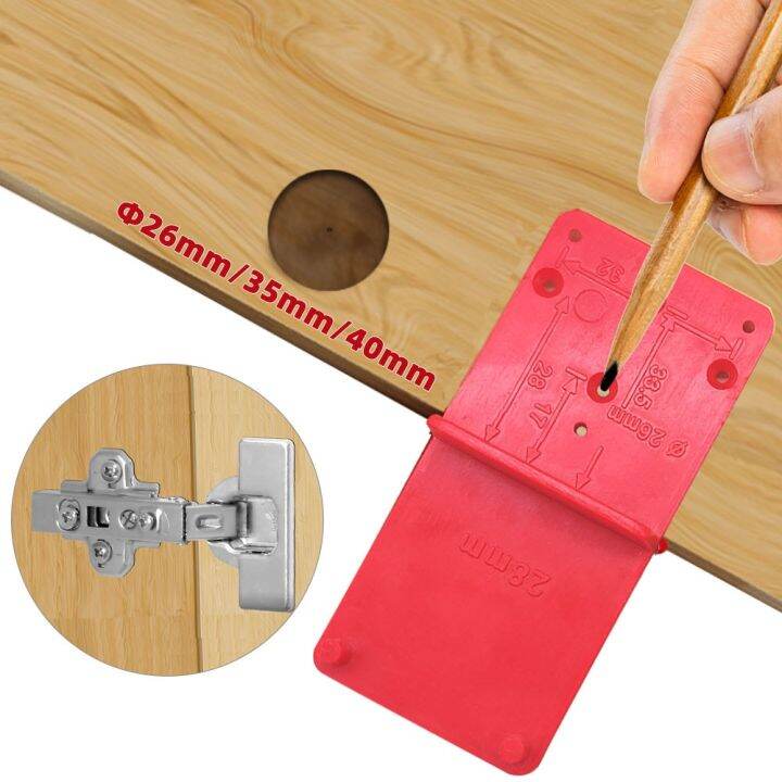 Hinge Hole Drilling Guide Positioning Mark Template 26/35/40mm Hing