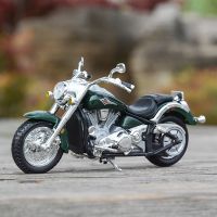 รถ1:18 Maisto Kawasaki Vulcan รถเหล็กหล่อแบบคงที่ของเล่นแบบจำลองรถมอเตอร์ไซค์สะสม