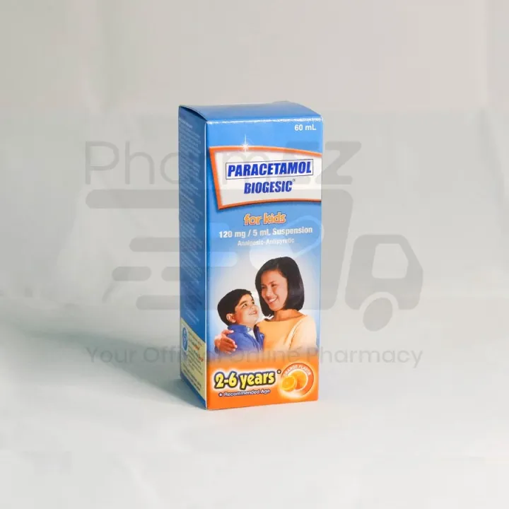 Biogesic for Kids 120mg Syrup 60ml Orange Lazada PH