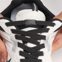 1Pair Elastic Laces Sneakers Tennis No Tie Shoelaces Adults Kids 8MM Wide Flats Rubber Shoelace Without Ties Shoes Accesories