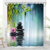 【hot】✽❏  Shower Curtains Buddhism Buddha Landscape Stone Flowers Scenery