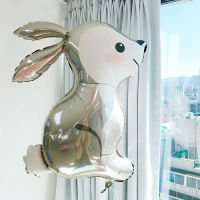 2pcs Cartoon Rabbit Foil Balloons Jungle Bunny Forest Animals Helium Ballon Kids Toys Baby Shower Wedding Birthday Party Decor