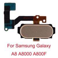 เซ็นเซอร์ลายนิ้วมือกลับกลับปุ่มเมนูหลักคีย์ Flex Cable Ribbon สําหรับ Samsung Galaxy A8 A8000 A800F SM-A800 อะไหล่ซ่อม