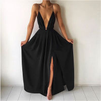 Bigsweety Sexy Maxi Dress Women Sleeveless Backless Boho Long Dress Bridesmaid Formal Summer Party Bandage Slit Dress Vestidos