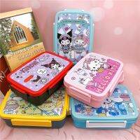 卍❁ Sanrio Hello Kittys Mymelody Kuromi Stainless Steel Lunch Box Cute Anime Portable Student Bento Box Microwaveable Container Gift