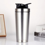 Bình Lắc Shaker Inox, Bình Đựng Nước Tập Gym, Du Lịch Kèm Bóng Lò Xo Lắc