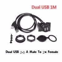 3ft Dual Usb Extension Panel Flush Mount Kabel Extender untuk Mobil Truk Perahu