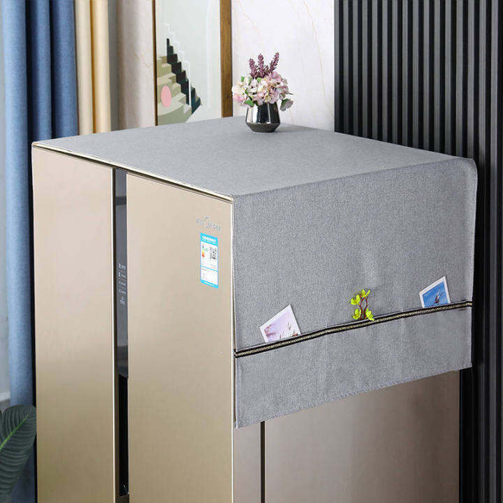 red refrigerator Net dust cover refrigerator towel single door double