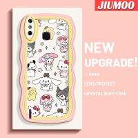 JIUMOO เคสสำหรับ Infinix Smart 4 X653 4C อัจฉริยะเคสการ์ตูน Sanrio Family Hello Kitty แฟชั่นที่สร้างสรรค์เป็นลอนเคสโทรศัพท์โปร่งใสเลนส์กล้องถ่ายรูปเคสกันกระแทกป้องกันซิลิโคนอ่อนชัดเจน