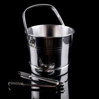 Tongs Party Portable Club With Lid Container Tools Wine Bar Cooler Stainless Steel Barware Keg Champagne Ice Bucket