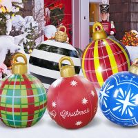 60cm Christmas Balls Christmas Tree Ornaments New Year Gift Xmas Hristmas Giant PVC Decorations For Home Outdoor Inflatable Toys