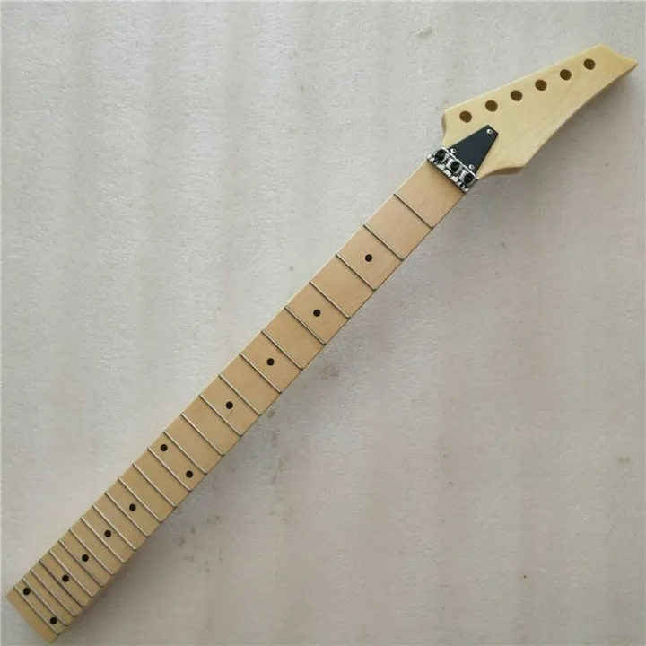 Maple 24 Frets Electric Guitar Neck Part Maple Fingerboard Locking Nut Guitar Neck Replacement