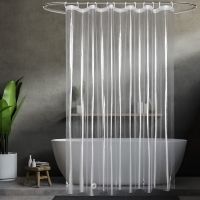 ✲✆✉ High Clear Shower Curtain Waterproof Transparent Curtains Liner Mildew Plastic Bath Curtains With Hooks Home PEVA Bathroom Decor