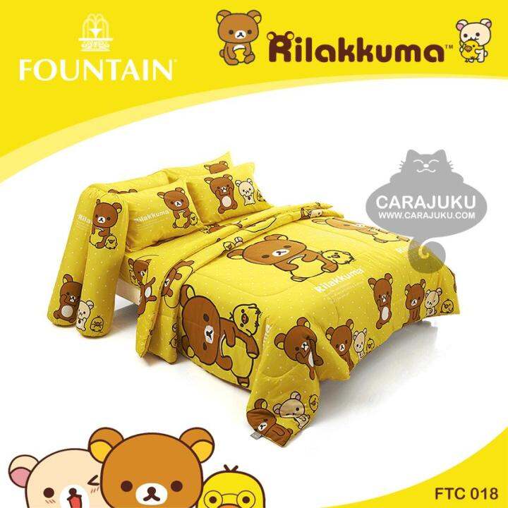 fountain-ชุดผ้าปูที่นอน-ไม่รวมผ้านวม-3-5ฟุต-5ฟุต-6ฟุต-ริลัคคุมะ-rilakkuma-เลือกสินค้าที่ตัวเลือก-total-ฟาวเท่น-ผ้าปู-ผ้าปูที่นอน-หมีคุมะ-kuma