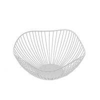 Wired Wave Nordic Style Iron Art Household Desktop Fruit Basket Living Room Drain Easy Clean Pierced Kitchen Organizer
