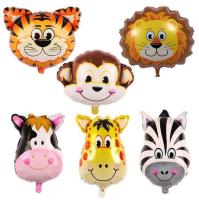 safari animal head baloons Animal aluminum Balloons Decorations Foil Balloon for Jungle party Supplies baby Shower Wedding(small size and large size for choose)