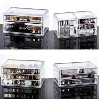 【YD】 Multiple Styles Drawer Makeup Organizer Cosmetics Storage Transparent Plastic Jewelry Display  WF1021