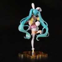 Action FiguresZZOOI Hatsune Miku Anime Action Figure Kawaii Pvc Prize Model Doll Colletible Figurals Hand Model Spring Clothes Rabbit Christmas Toys Action Figures