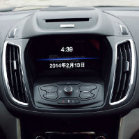 My Good Car Chrome Front Air Conditioning Vent Plating Circle Decorative Sequins Trim Sticker for Ford Kuga Escape 2013 - 2018