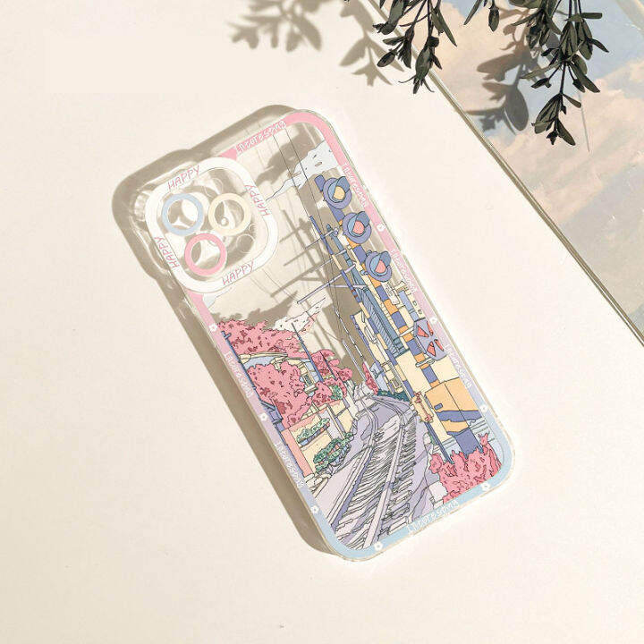 เคสสำหรับ-iphone-11-12-13-14-pro-max-6-6s-7-8-plus-13-mini-xr-se-2022เคส-tpu-แบบนิ่มลายดอกไม้กระต่ายผีเสื้อกันกระแทกซิลิโคนสี่เหลี่ยมสไตล์เกาหลีใส