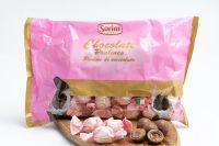 Sorini Italy Chocolate Pralines ช็อกโกแลตสอดไส้ครีมฮาเซลนัท Maxi Per Te Latte Pink Foil Milk Chocolate Pralinse Filled With Hazelnut Cream &amp; Cereals BBF.28/07/24 น้ำหนัก 1000 กรัม นำเข้าจากสิงค์โปร์