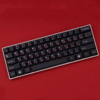 134 Keys Russian Mechanical Keyboard Keycaps Personalized Pbt Keycaps Black RED Keycaps Cherry Profile