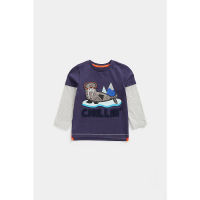 เสื้อยืดเด็กผู้ชาย Mothercare Chillin Mock Layered T-Shirt CC818