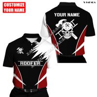 Xzx180305 Rooster worker skull 3D full print men polo POLO shirt collar short sleeve stream wear standard gift