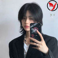 *（จัดส่งในพื้นที่）High-end วิกผมผู้ชายผมสั้น mullet หัว neutral super หล่อหางหมาป่าหัวฉีกขาด man mid-point cool Saquan[จัดส่งที่รวดเร็ว]