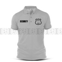 Baju Sulam Security Logo Cotton Polo T Shirt T-Shirt Shirts Office Event Sekuriti Uniform Kolar Casual Fashion Pakaian