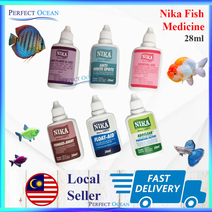 Nika Fish Medicine Aquarium Care Tank Treatment White Spot Ubat Ikan