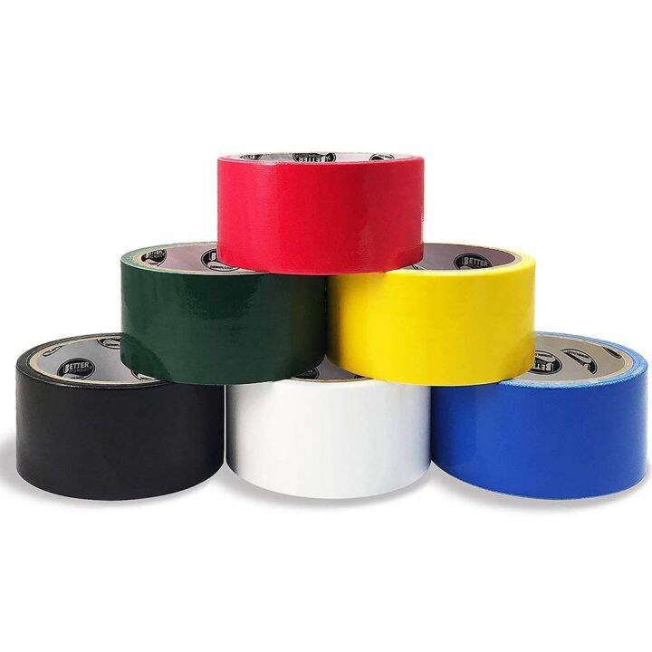 50mm x 20m Duct Tape Assorted Colors - Red, White, Blue, Black, Yellow ...