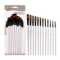 [Kiki tool store] 12pcs Wooden Handle Watercolor Paint Brush Pen Set Nylon Hair Art Paint Brushes Supplies For Learning Diy Oil Acrylic Painting