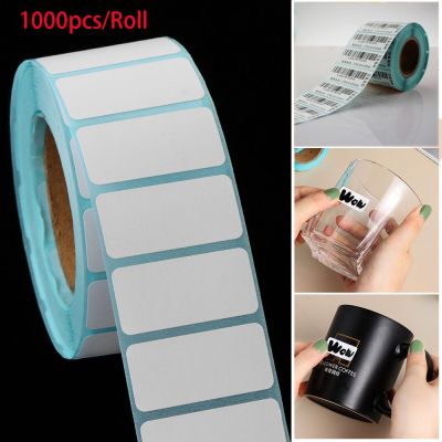 TI9P 1000pcs/Roll สะดวก แท็กเปล่า ราคาซูเปอร์มาร์เก็ต การ์ด กันน้ำ กระดาษกาว ป้ายบรรจุภัณฑ์ สติ๊กเกอร์กันความร้อน