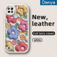 Dienya เคสสำหรับ Realme C21 C21Y เคสใส่โทรศัพท์หนังการ์ตูนรูปกระต่ายดอกไม้เคสมือถือกันกระแทกซิลิโคนนิ่มป้องกันการตกพร้อมเคสป้องกันกล้องสำหรับเลนส์คลุมทั้งหมด